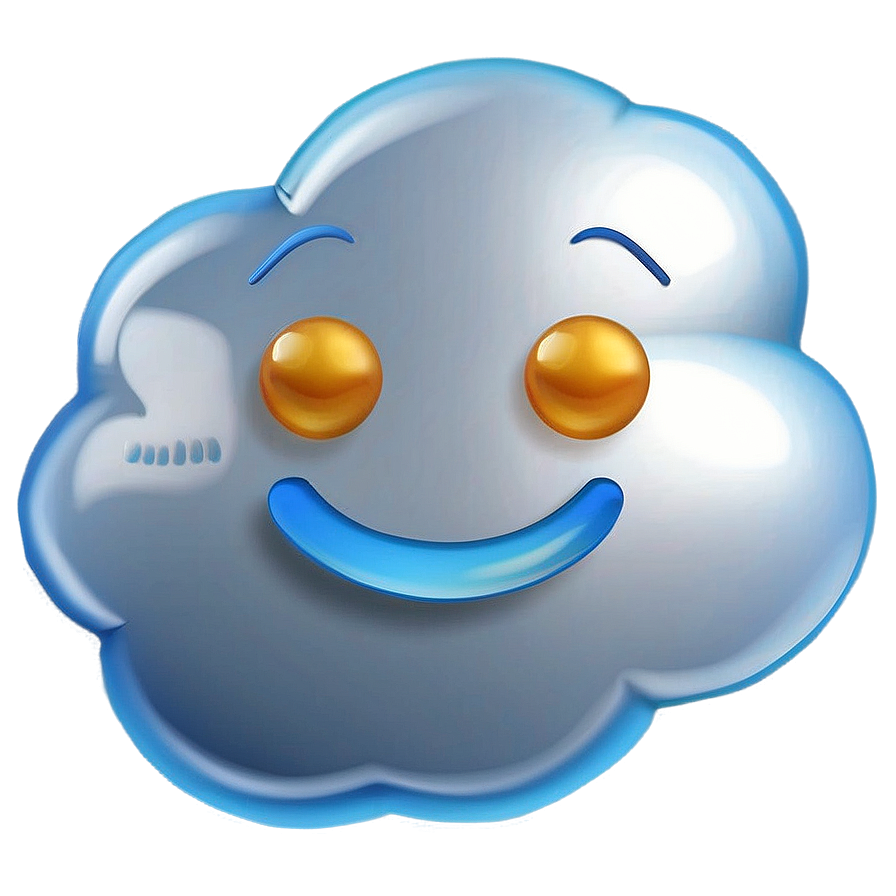 Cloud With Face Emoji Png Blm38