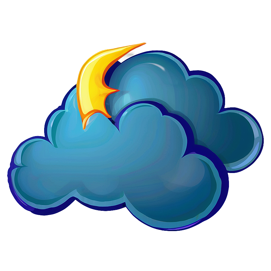 Cloud With Lightning Clipart Png 05252024