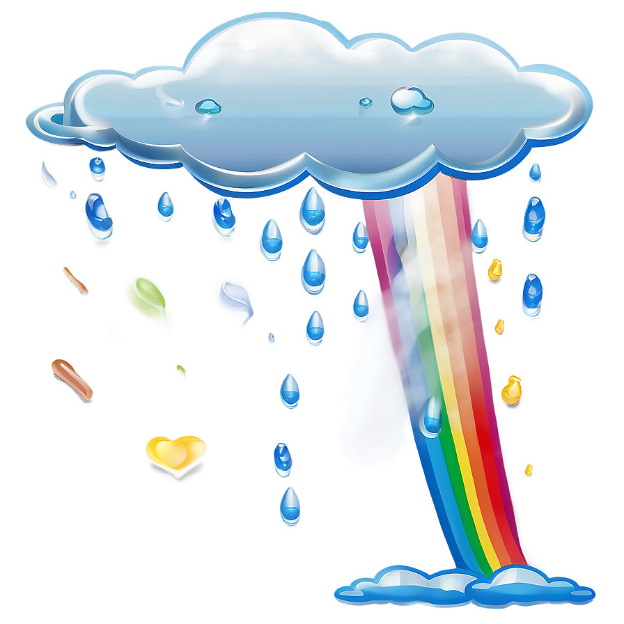 Cloud With Rainbow Clipart Png 34