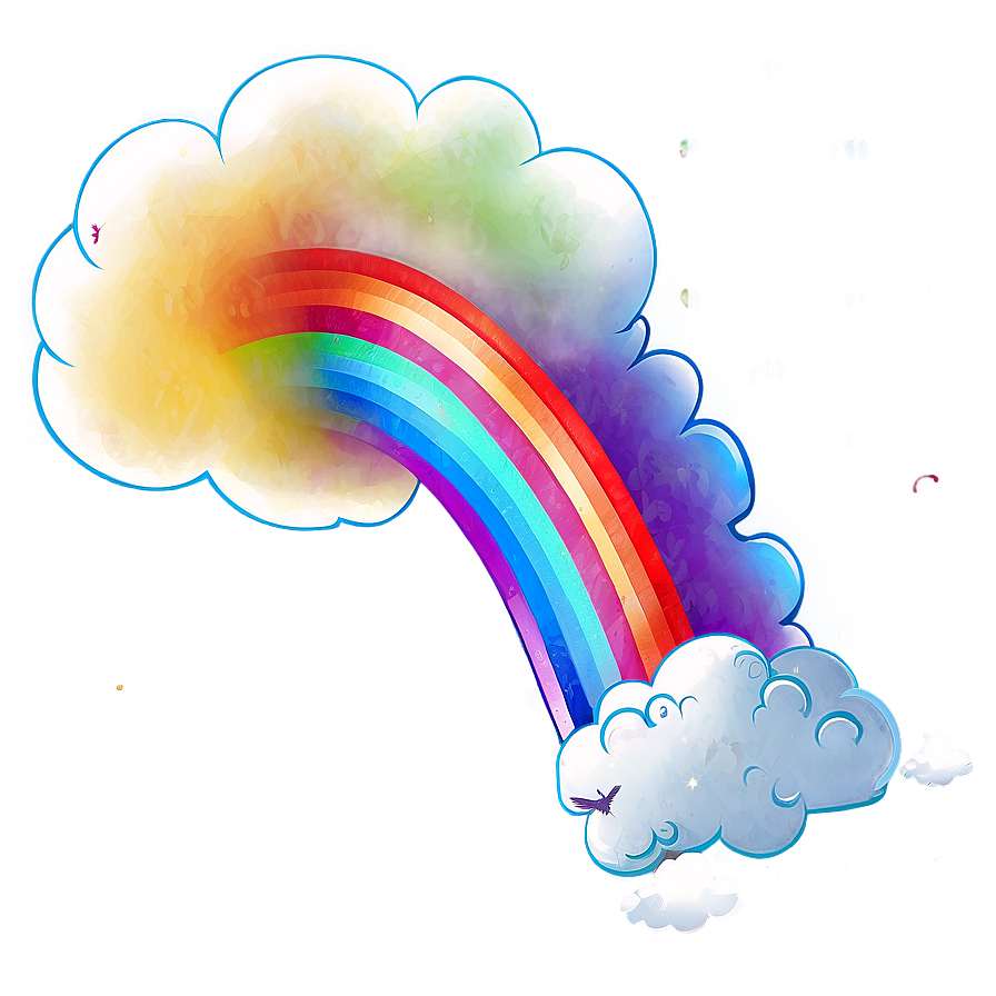 Cloud With Rainbow Tail Png Jmf