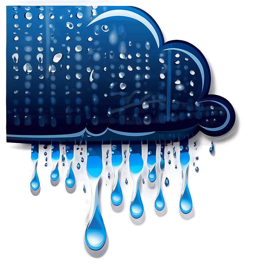 Cloud With Raindrops Clipart Png Vvv83