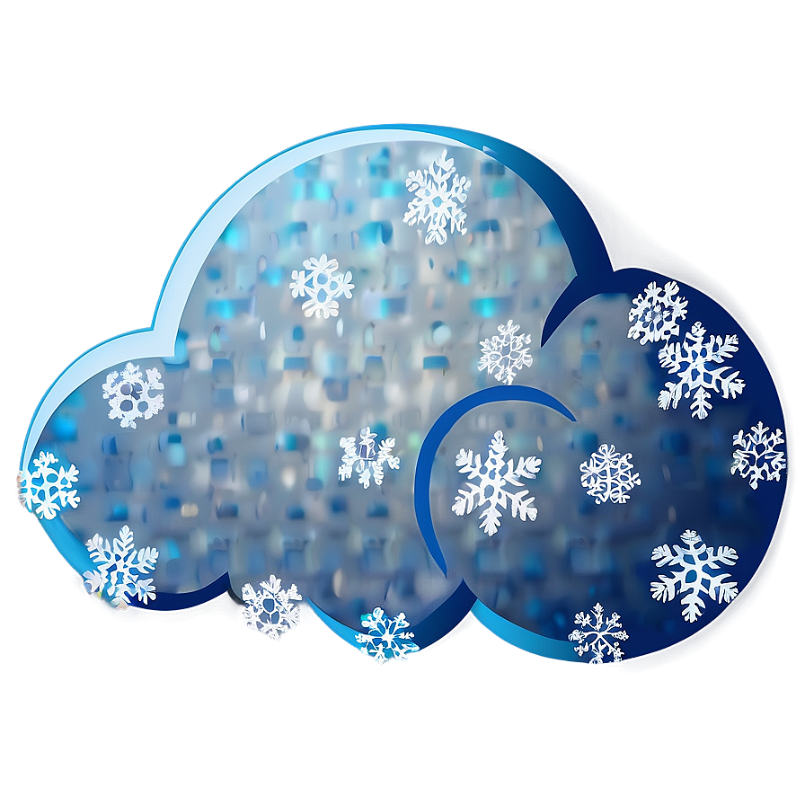 Cloud With Snowflakes Png 06252024