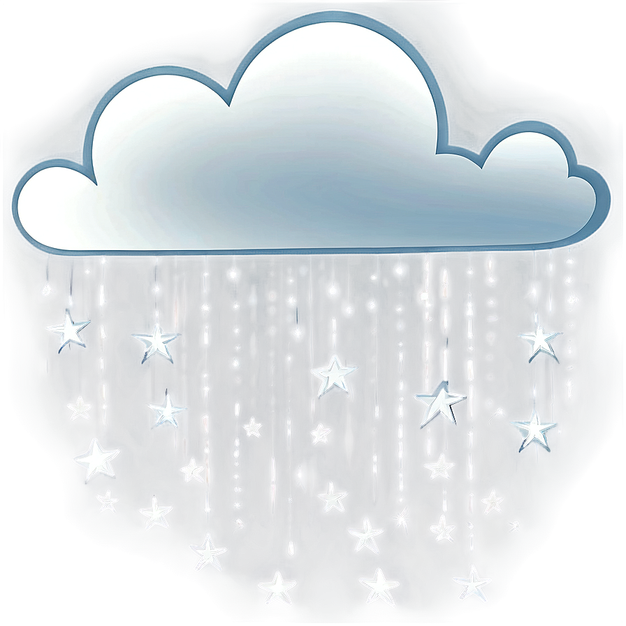 Cloud With Stars Clipart Png 05252024