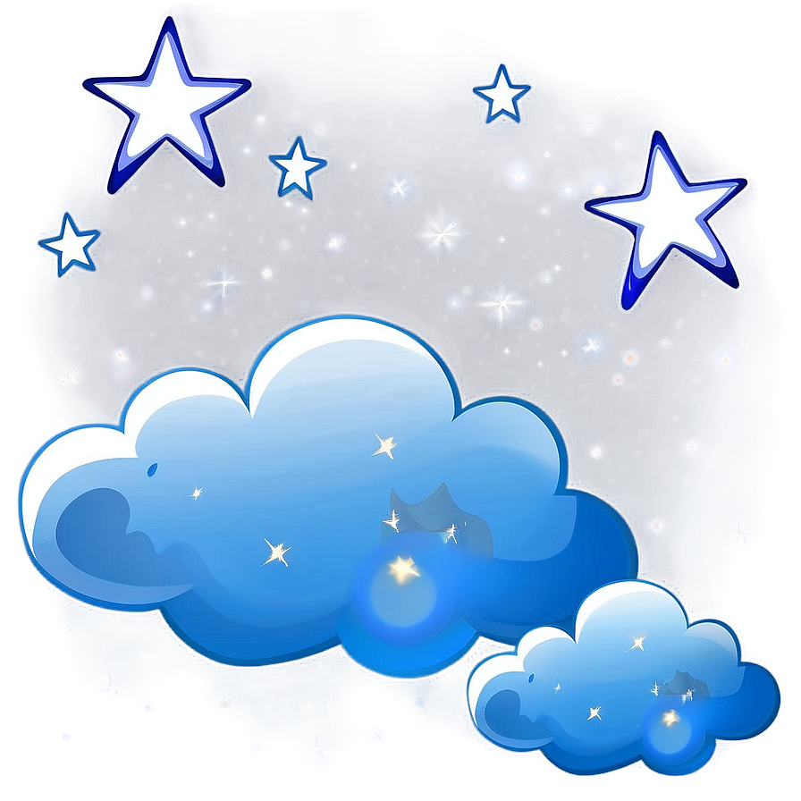 Cloud With Stars Clipart Png 63