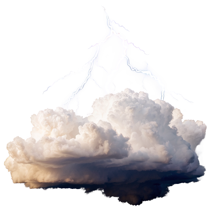 Clouds With Lightning Png 04292024