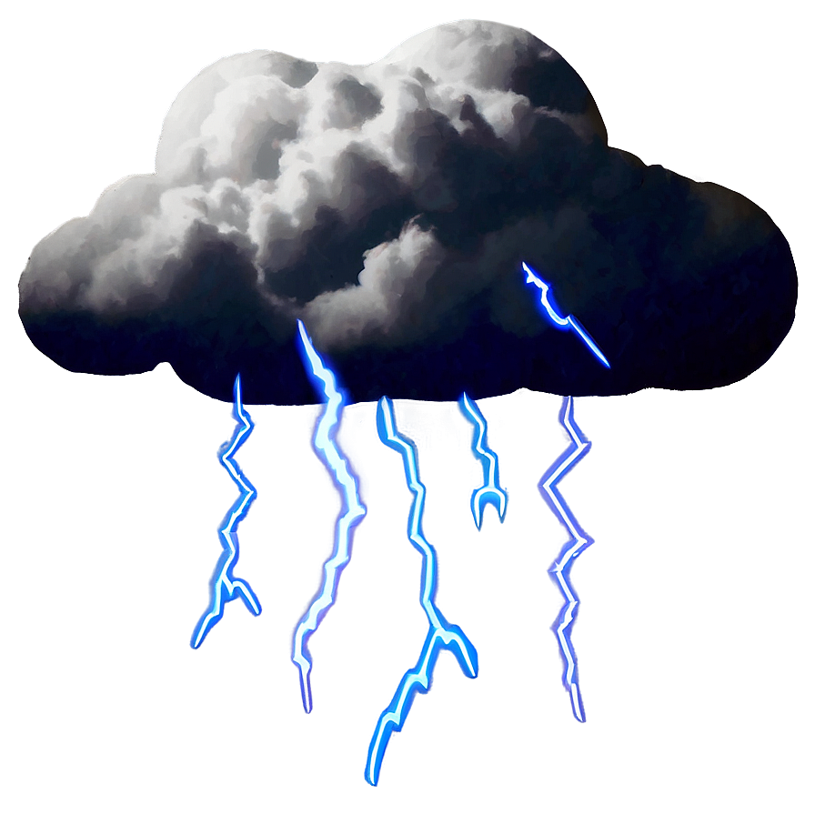 Clouds With Lightning Png Mqu