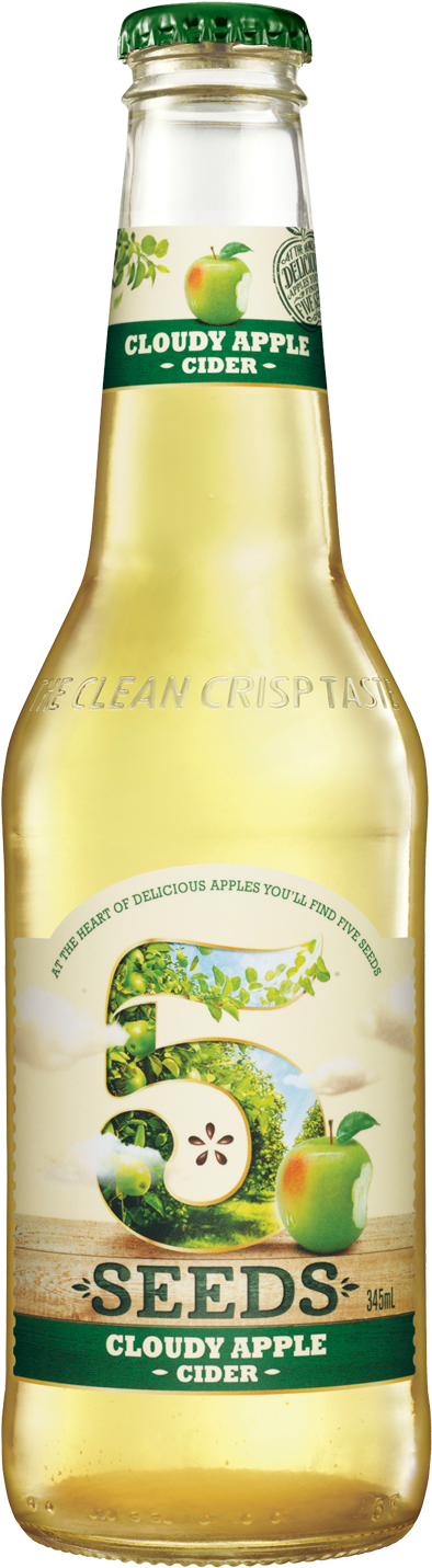 Cloudy Apple Cider Bottle PNG with transparent background