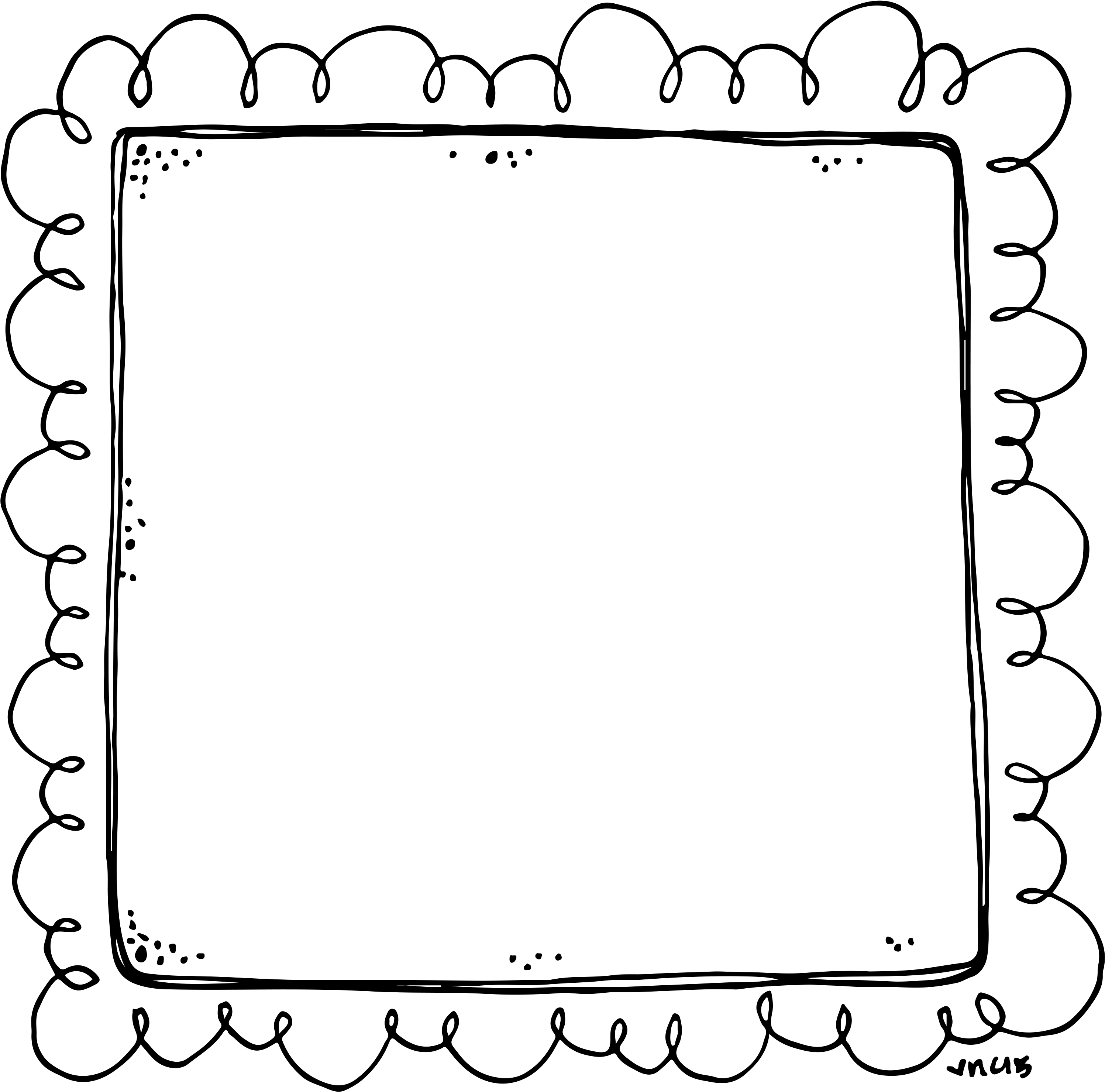 Cloudy Frame Cartoon Illustration