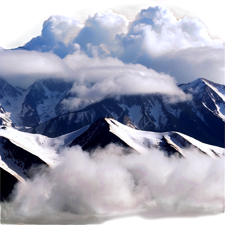 Cloudy Mountain Landscape PNG 06252024 PNG with transparent background