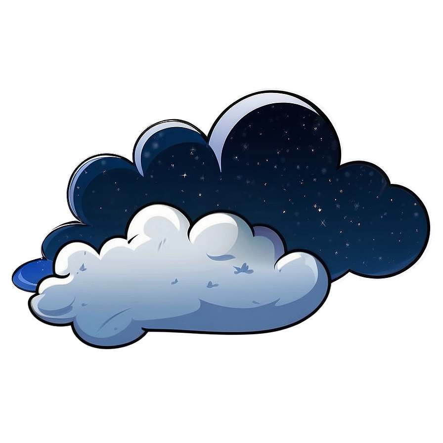 Cloudy Night Sky Png 06252024