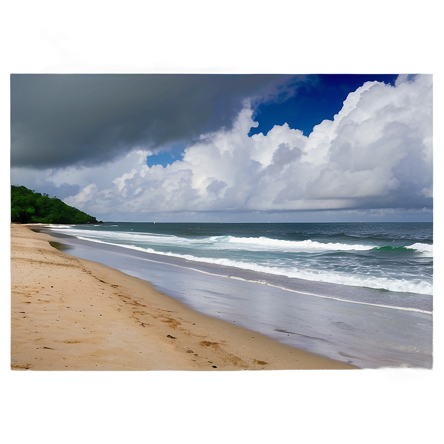 Cloudy Seaside Morning PNG 06252024 PNG with transparent background