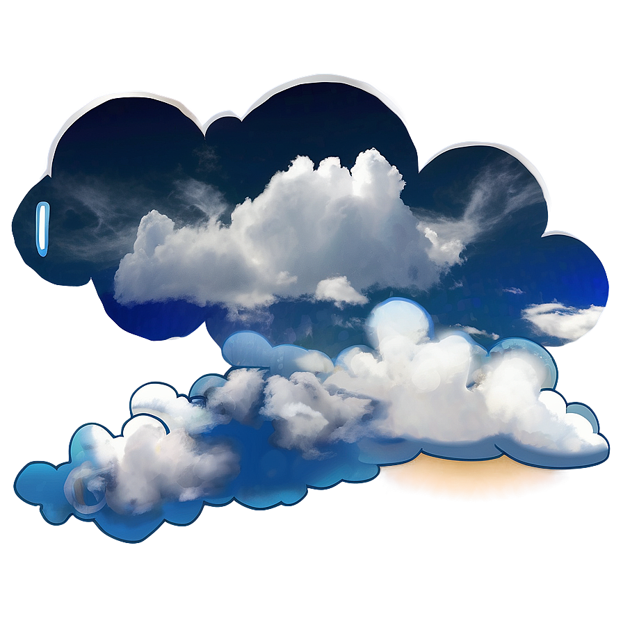 "Cloudy Sky Weather Graphic PNG" 25 PNG with transparent background