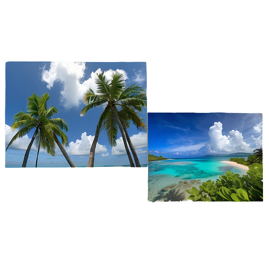 Cloudy Tropical Paradise PNG tpk37 PNG with transparent background