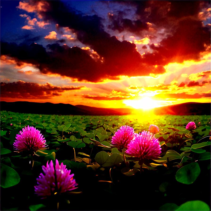 Clover Field Sunset Png 15