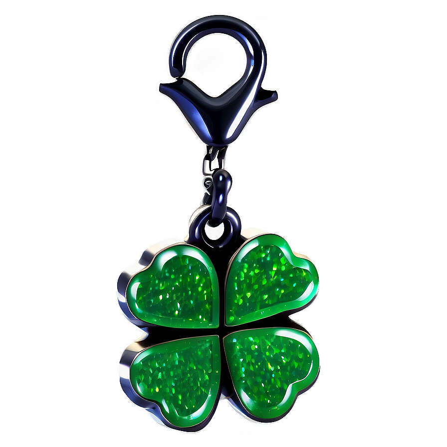 Clover Green Glitter Charm Png 27