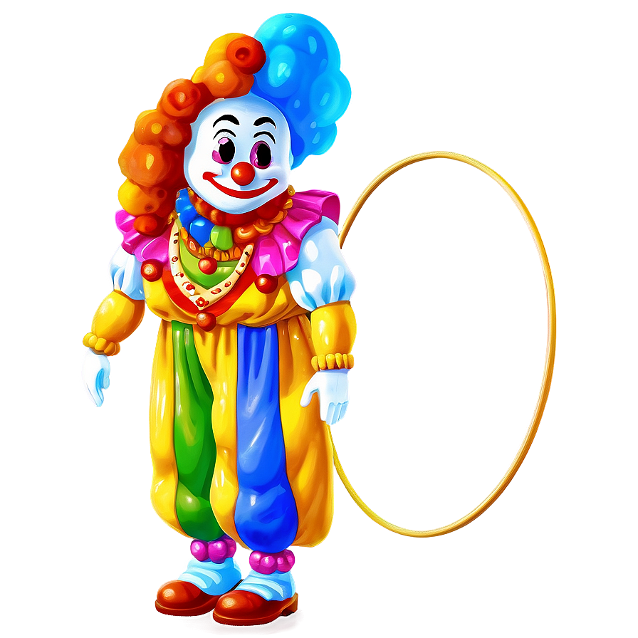 Clown With Fire Hoop Png 05232024