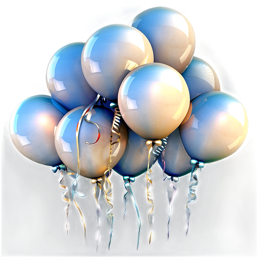 Cluster Of White Balloons Png Prg