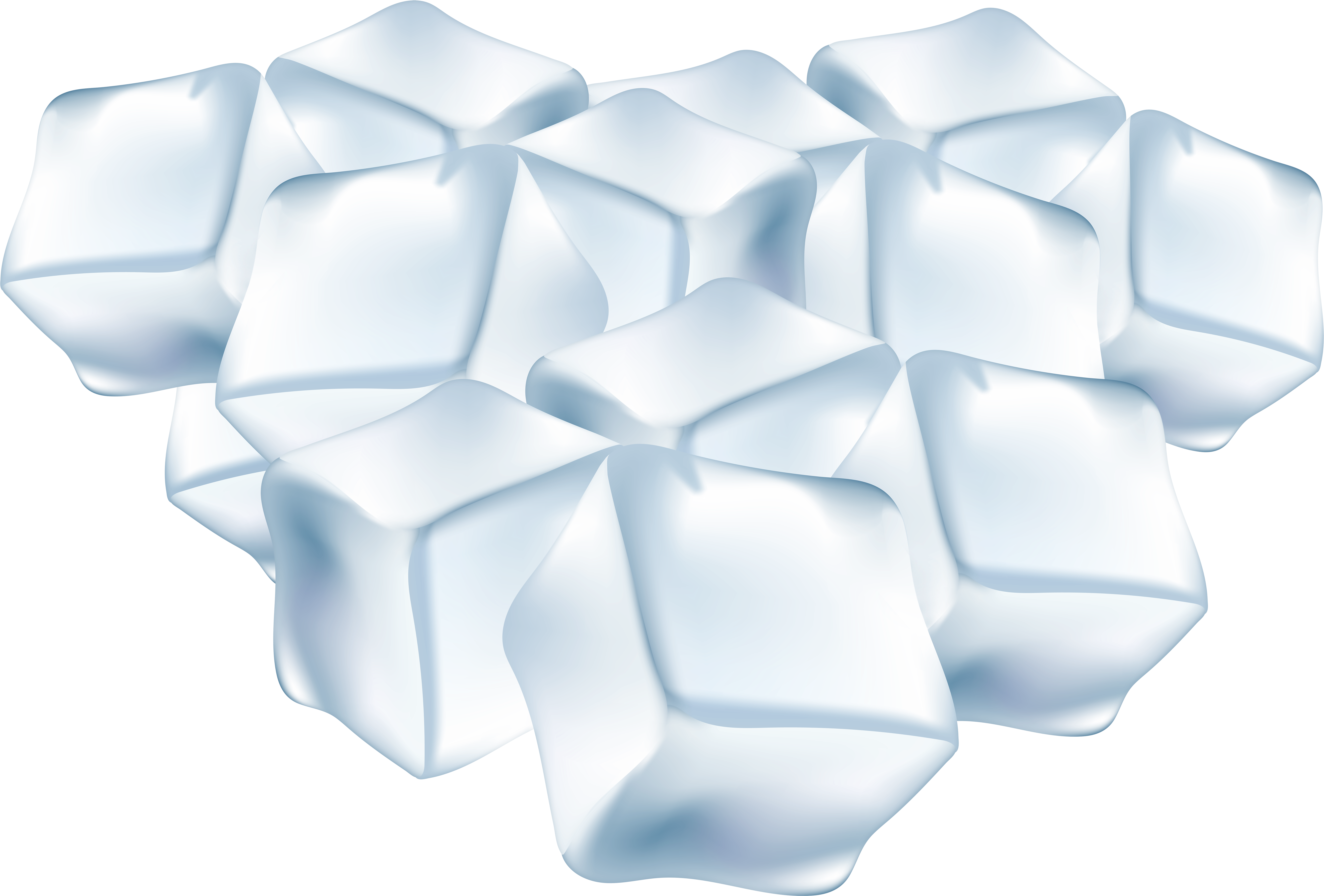 Clusterof Ice Cubes Graphic PNG with transparent background