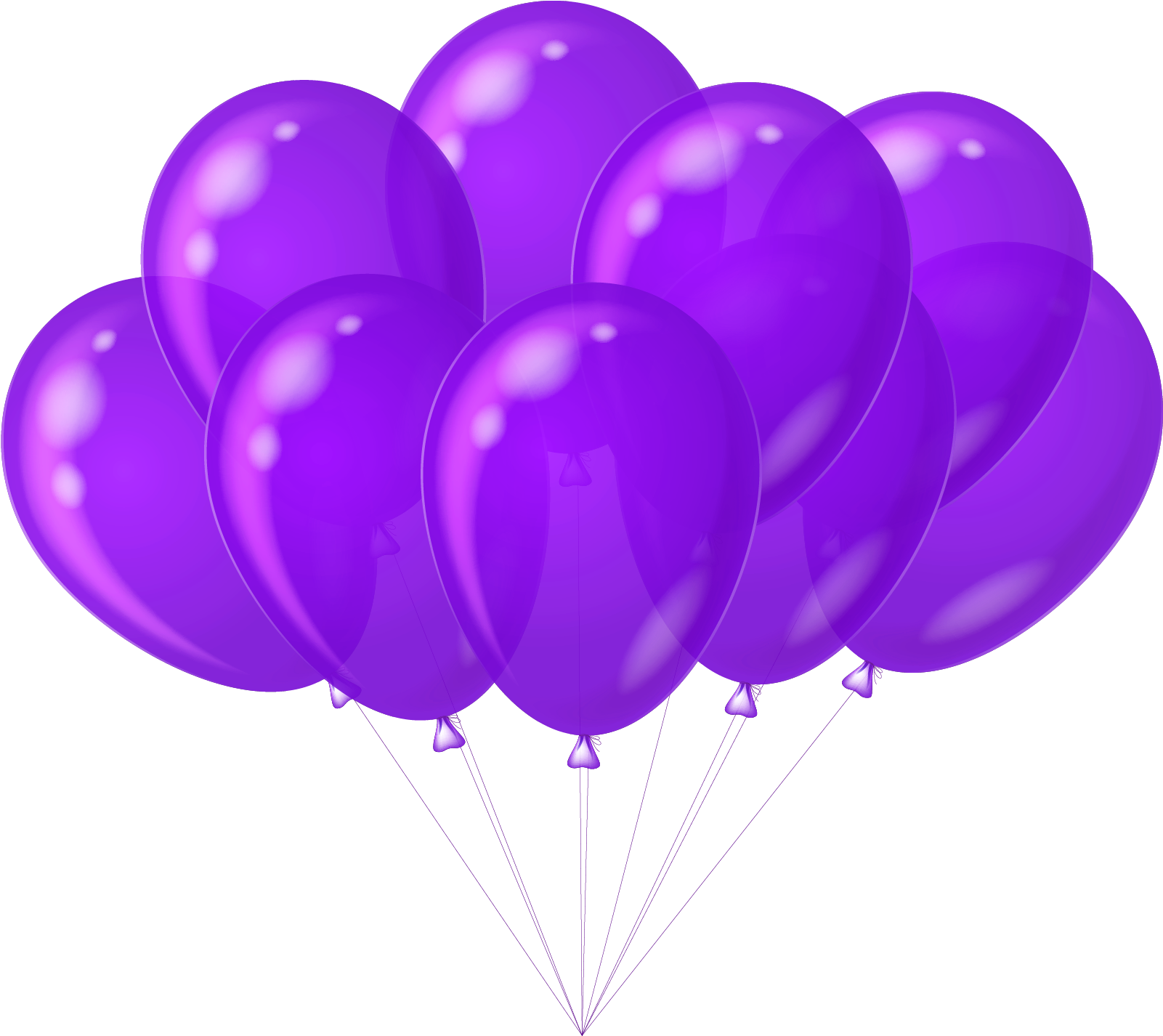 Balloon Clipart Purple Heart - Purple Balloons Clipart, HD Png Download PNG with transparent background