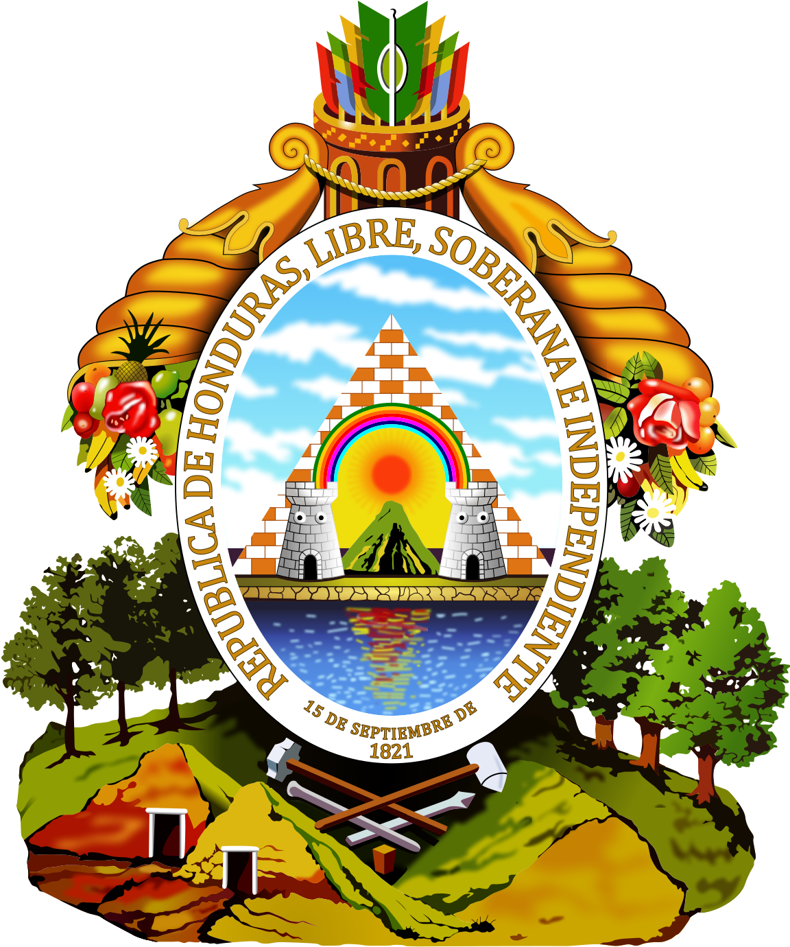 Honduras Coat Of Arms, HD Png Download PNG image with a transparent background, free high-resolution download