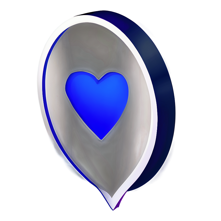 Cobalt Blue Heart Icon Png 06272024