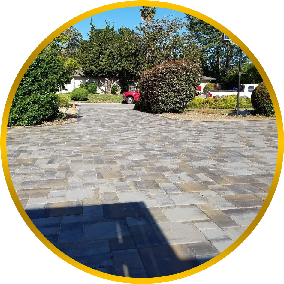 Cobblestone Driveway Landscape PNG image with a transparent background, free high-resolution download