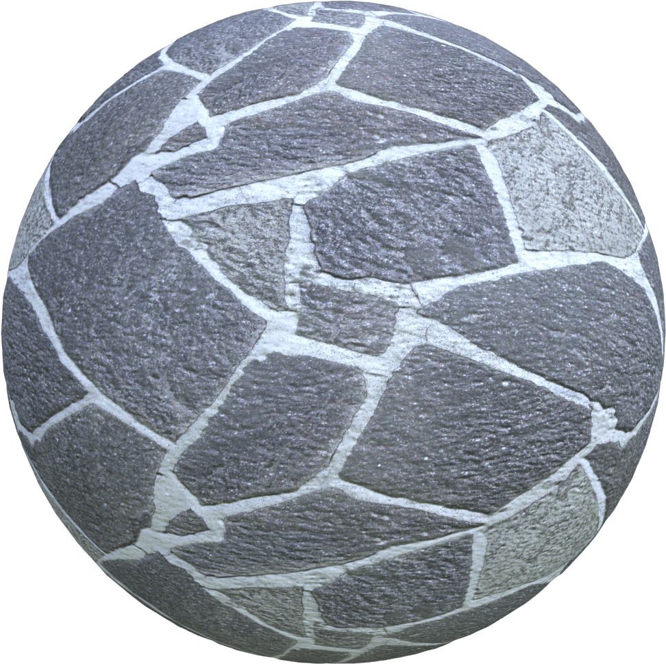 Cobblestone Sphere Texture PNG image with a transparent background, free high-resolution download