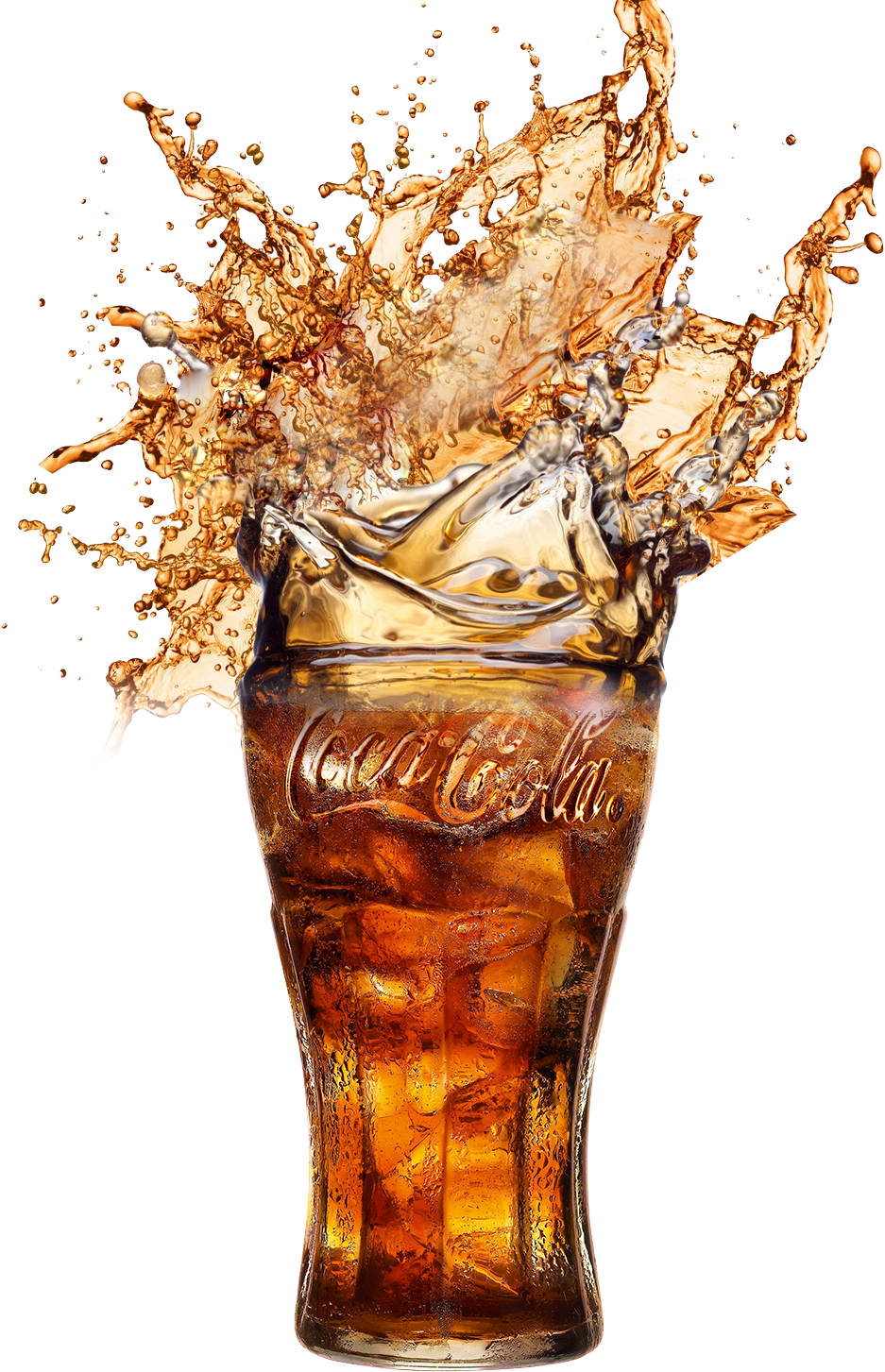 Coca Cola Glass Splash