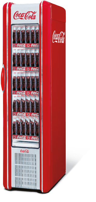 Retro Coca Cola Fridge PNG with transparent background