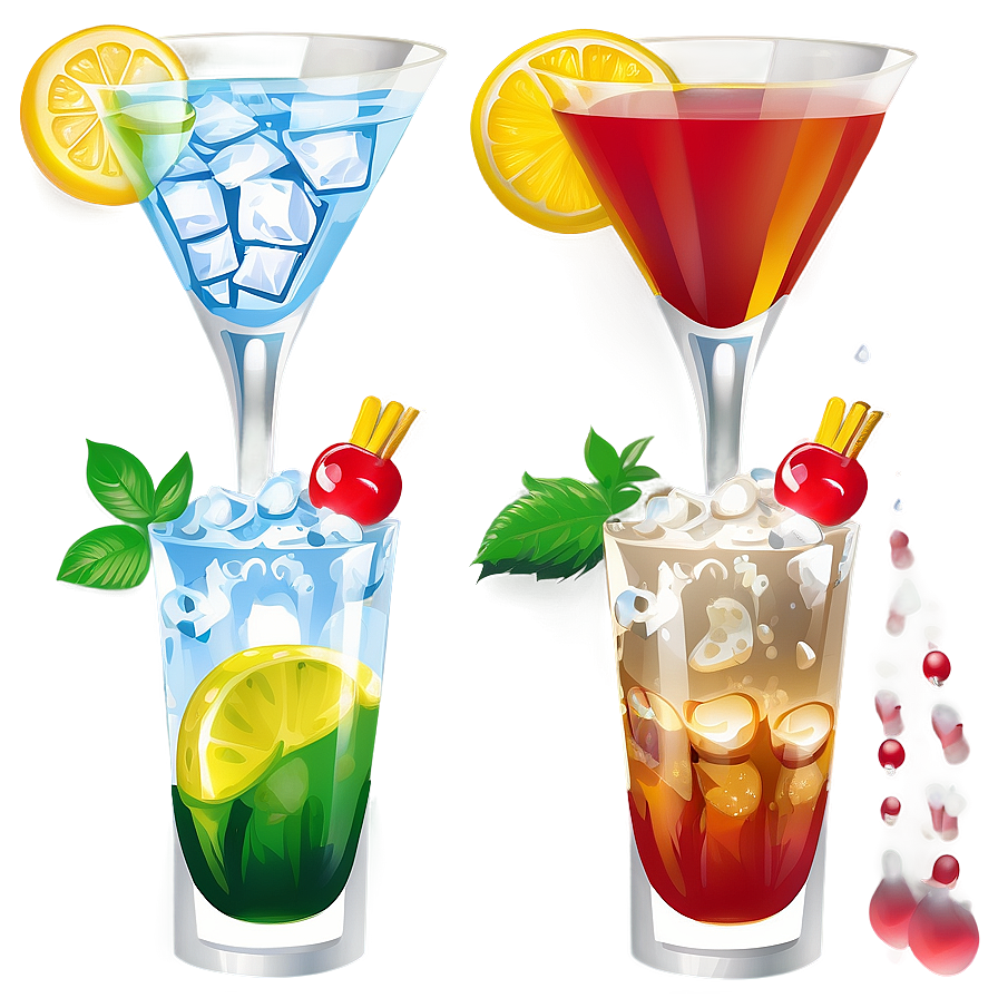 Cocktail Ice Variations Png 05242024