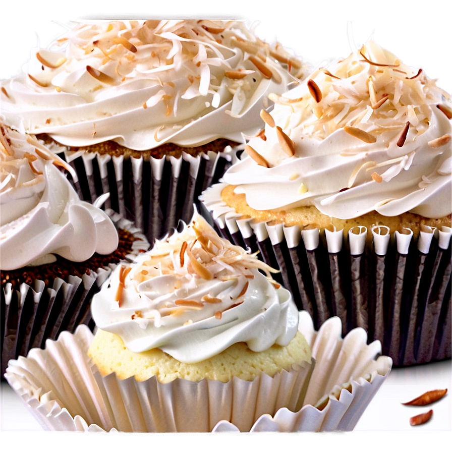 Coconut Cupcakes PNG que79 PNG with transparent background