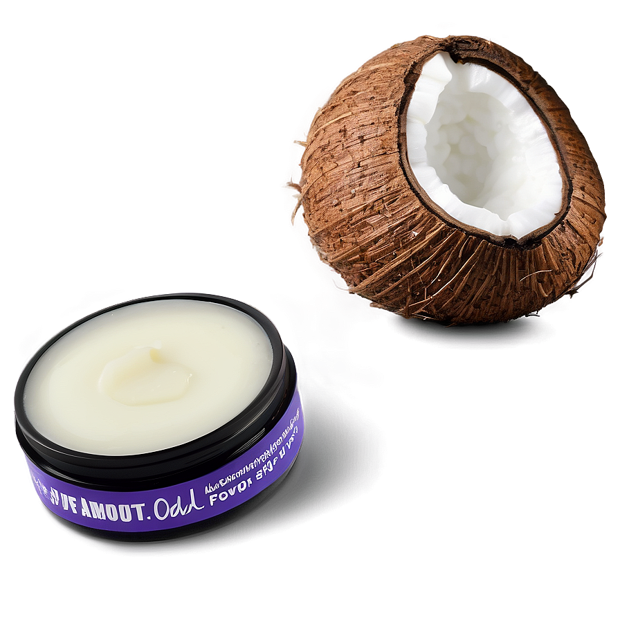 Coconut Oil Beard Balm PNG 06262024 PNG with transparent background