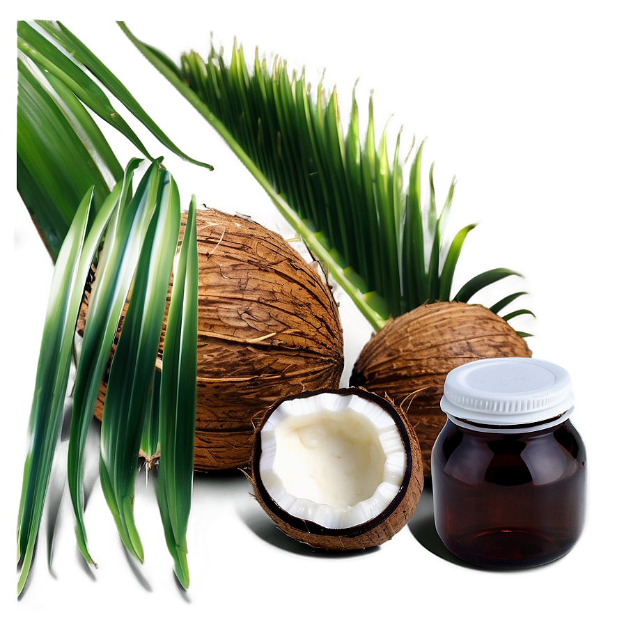 Coconut Oil Cooking Oil Png 06262024