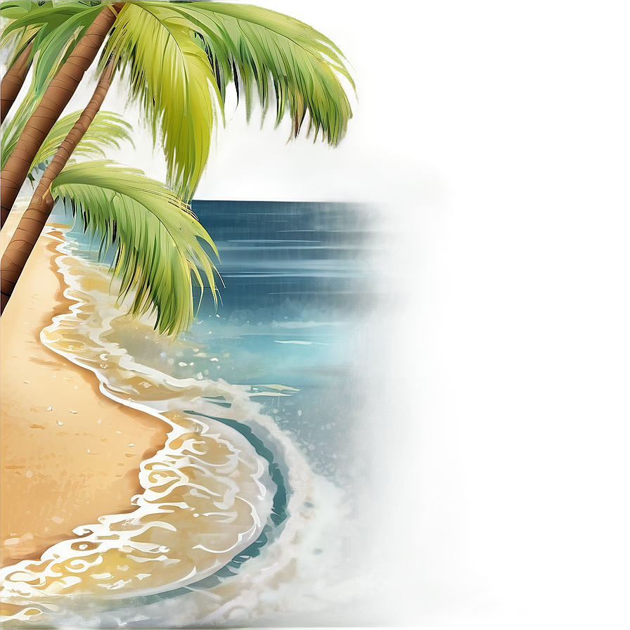 Coconut Tree And Sea Png Bcl98