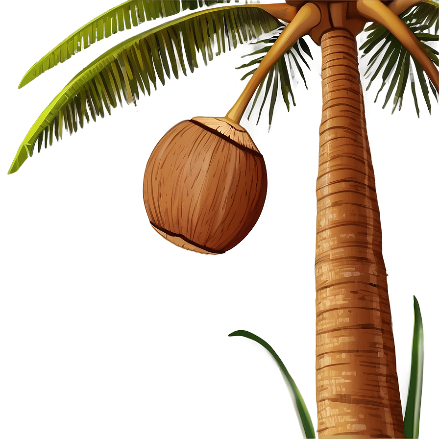 Coconut Tree with Coconuts PNG 06202024 PNG image with a transparent background, free high-resolution download