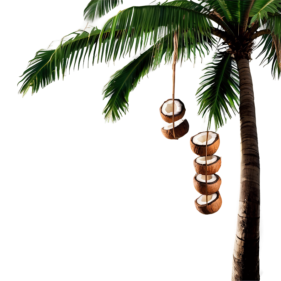 Coconut Tree with Coconuts PNG 06202024 PNG image with a transparent background, free high-resolution download