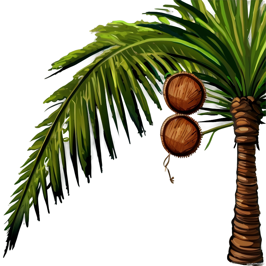 Coconut Tree with Coconuts PNG usc PNG image with a transparent background, free high-resolution download