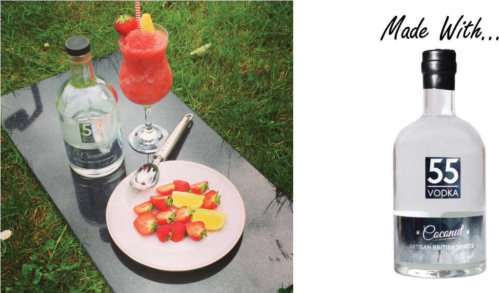Coconut Vodka Summer Drinks Setup PNG image with a transparent background, free high-resolution download