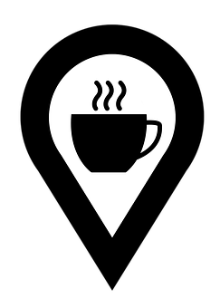 Coffee Location Pin Icon