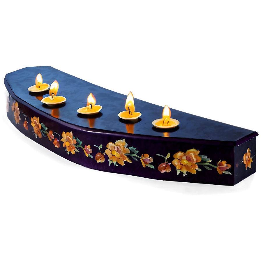 Coffin With Candle Png 92