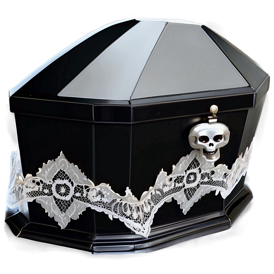 Coffin With Lace Png Thi