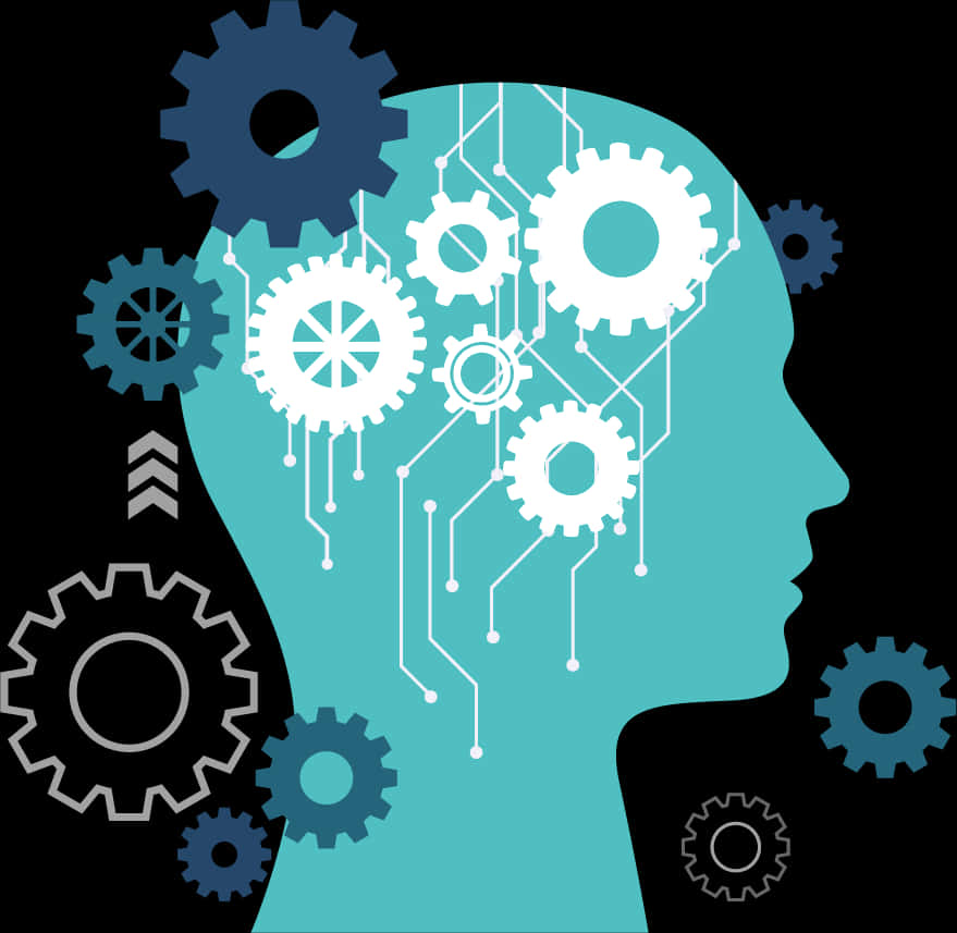 Cognitive Gears Graphic PNG image with a transparent background, free high-resolution download