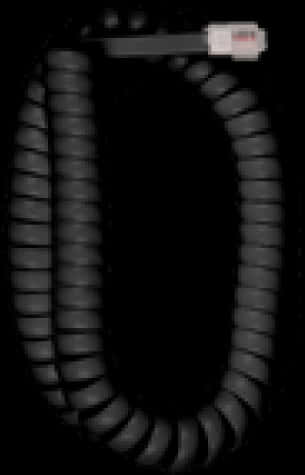 Coiled U S B Cable Dark Background