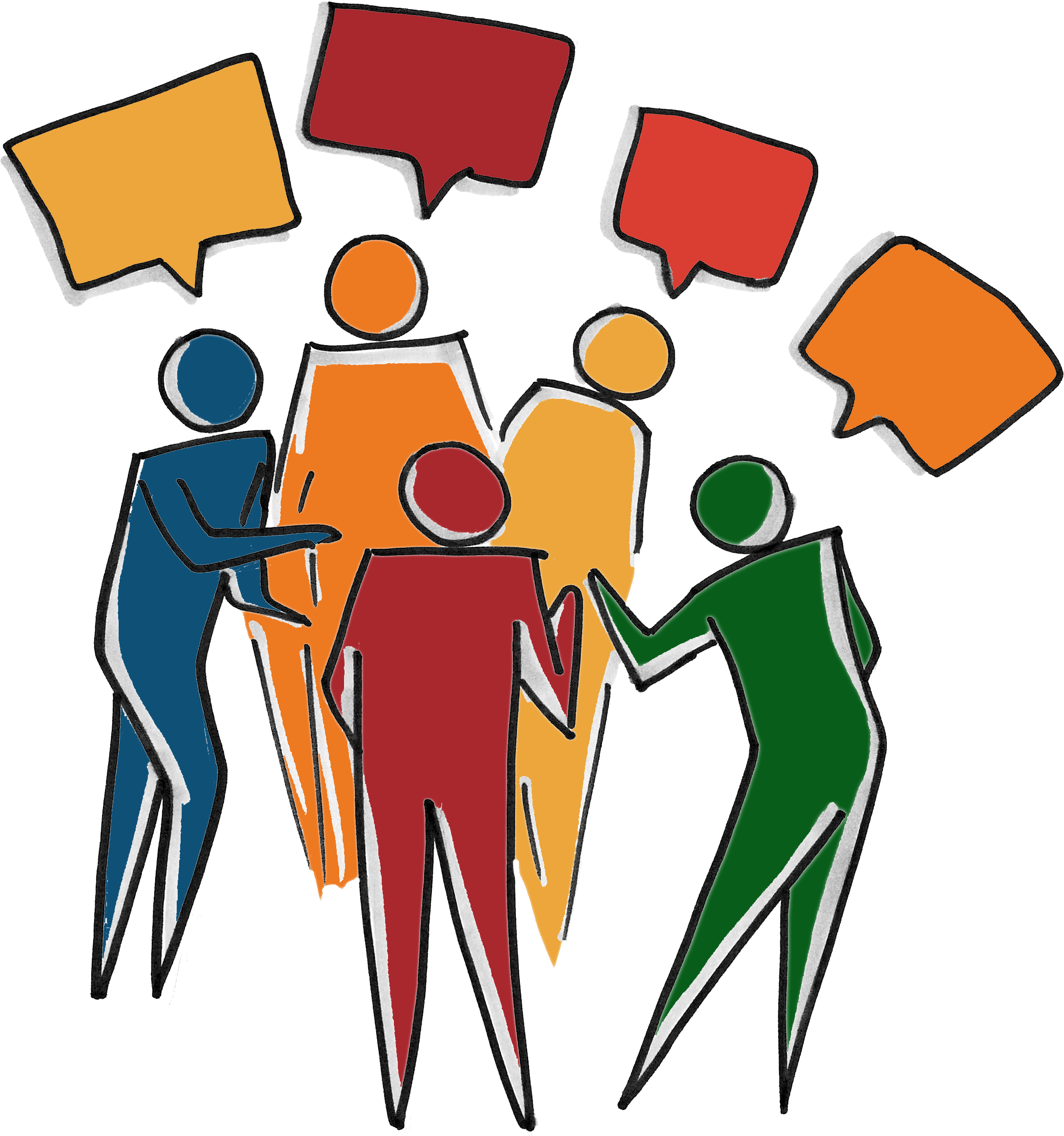 Inclusive Diverse Team - Group Of People Talking Clipart, HD Png Download PNG with transparent background