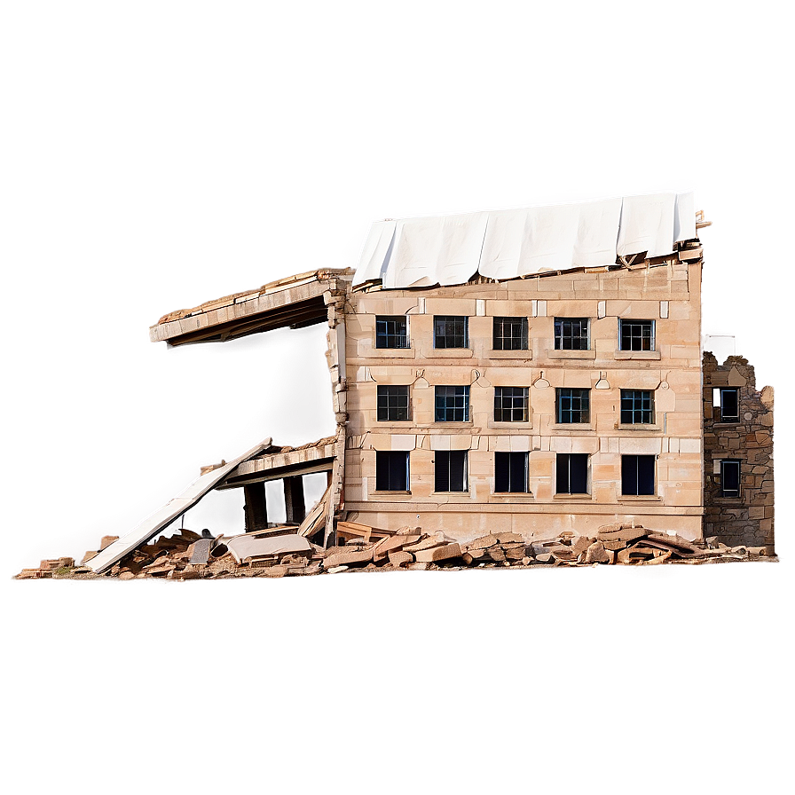 Collapsed Building Silhouette PNG 74 PNG image with a transparent background, free high-resolution download