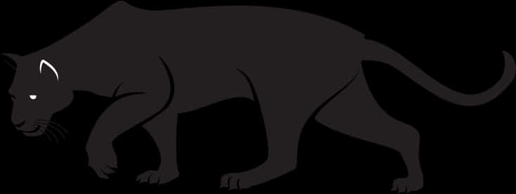 Collection Of Free Cougar Vector Black Panther - Black Panther Animal Sketch, HD Png Download PNG with transparent background