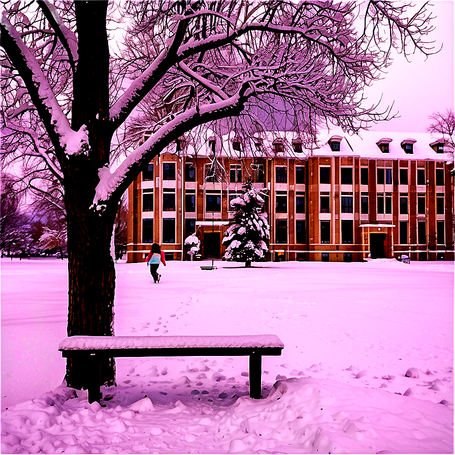 College Snowy Campus Png 05242024