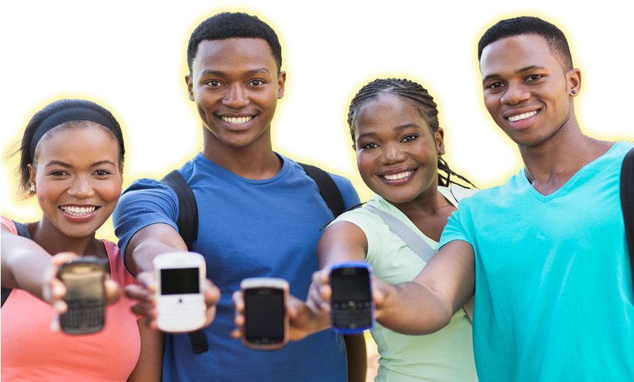 African College Students Png , Png Download - College Students On Phones, Transparent Png PNG with transparent background