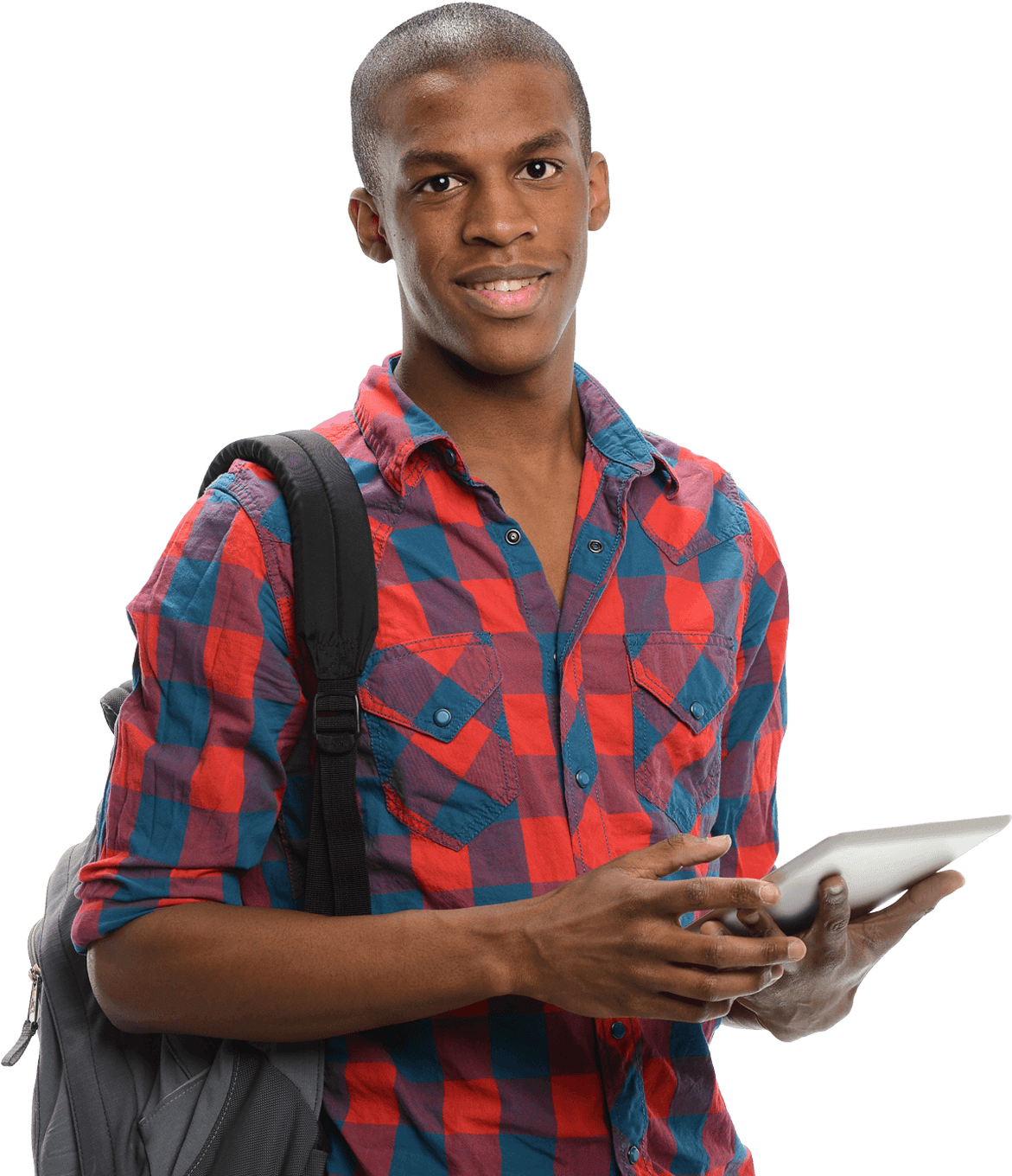 Guy With Tablet - Black College Student Png, Transparent Png PNG with transparent background