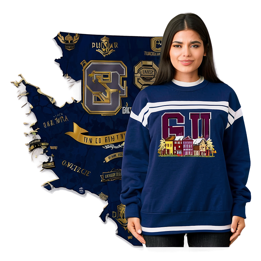 College Sweatshirt Art Png 06132024